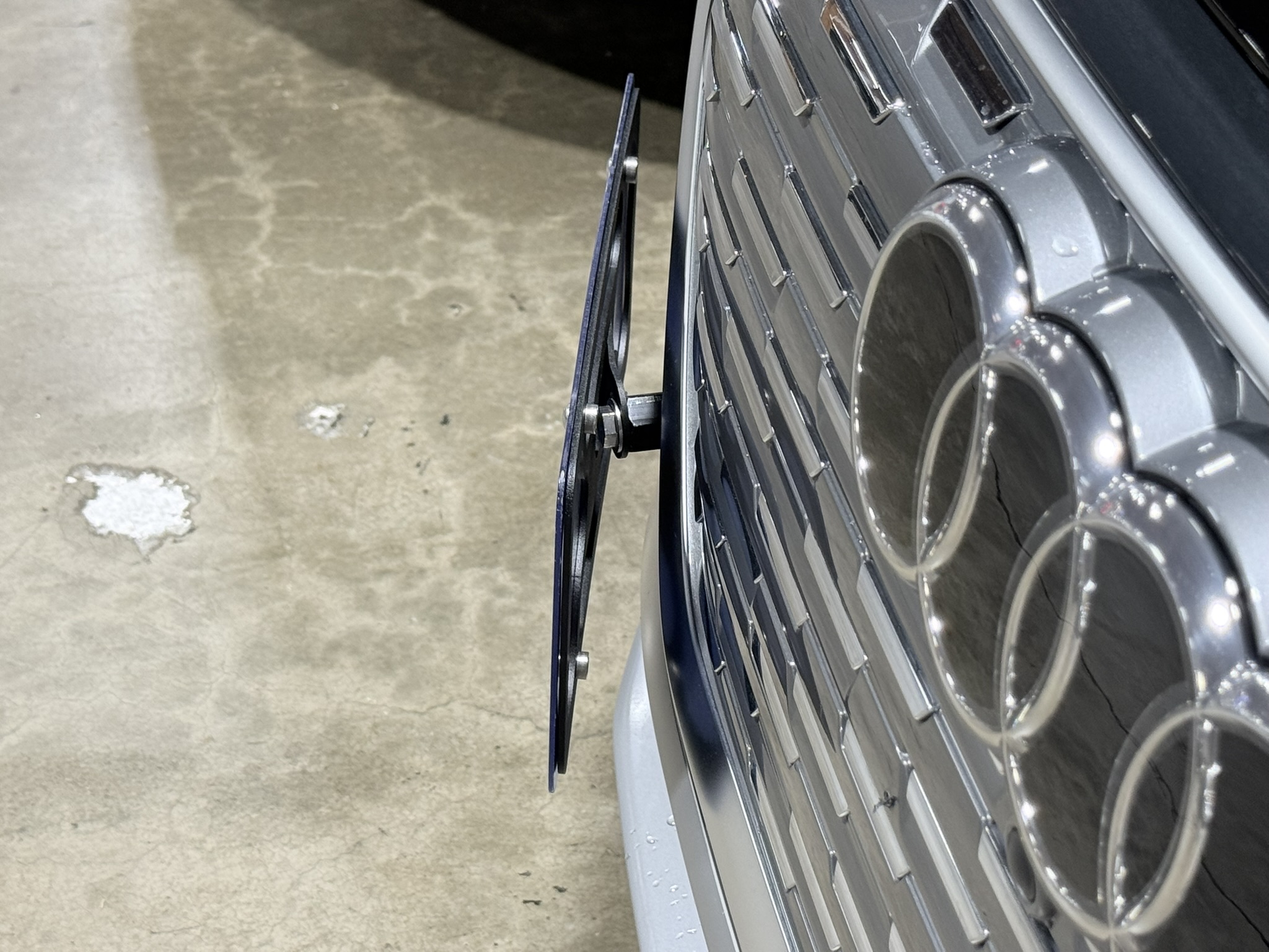 The Platypus License Plate Mount for Audi Q4 Sportback e-tron 2022 to 2025