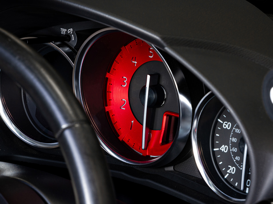 Red Edition Billet Tachometer Dial for ND Miata
