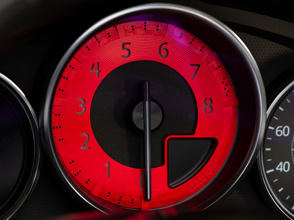 Red Edition Billet Tachometer Dial for ND Miata