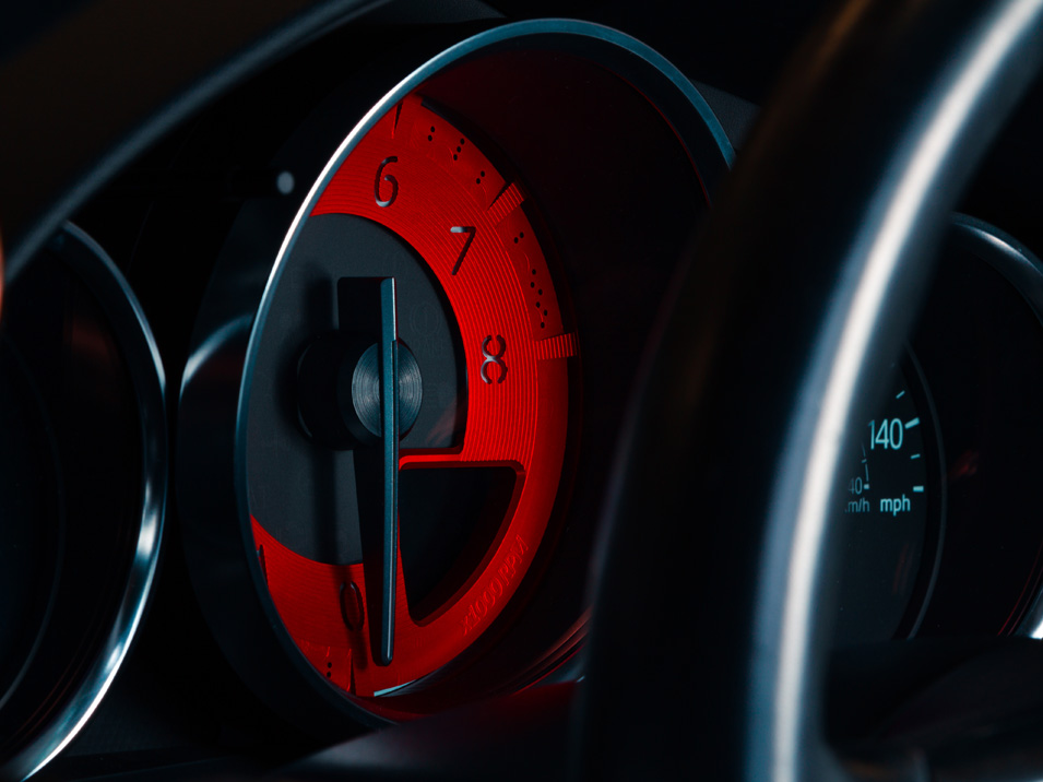 Red Edition Billet Tachometer Dial for ND Miata