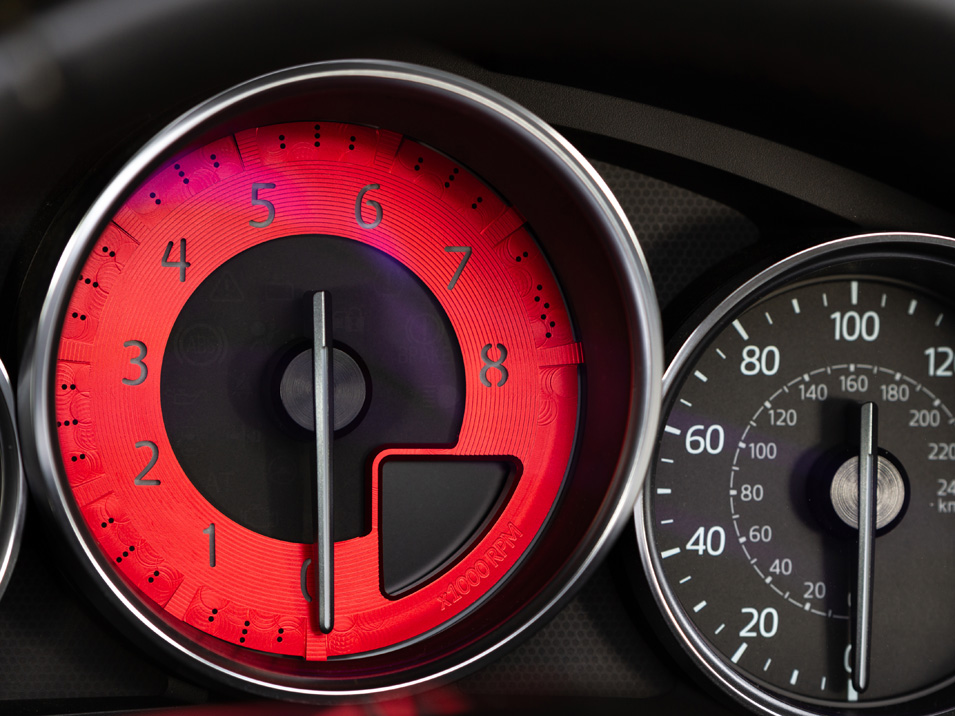 Red Edition Billet Tachometer Dial for ND Miata