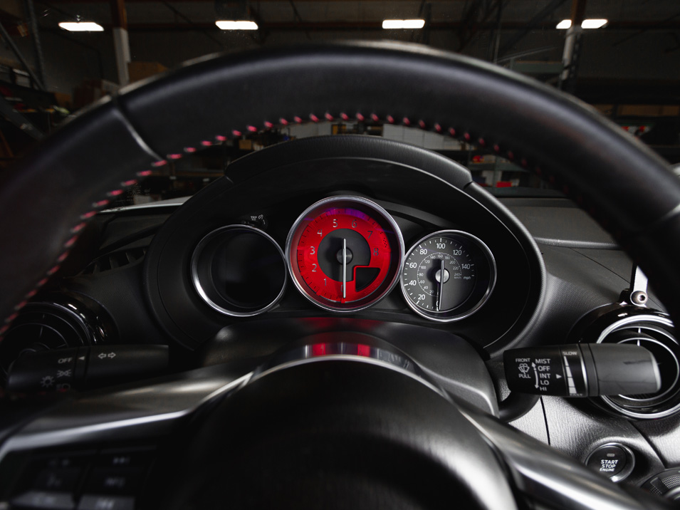 Red Edition Billet Tachometer Dial for ND Miata