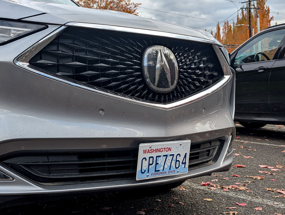 The Platypus License Plate Mount for Acura MDX 1st gen 2001 to 2006