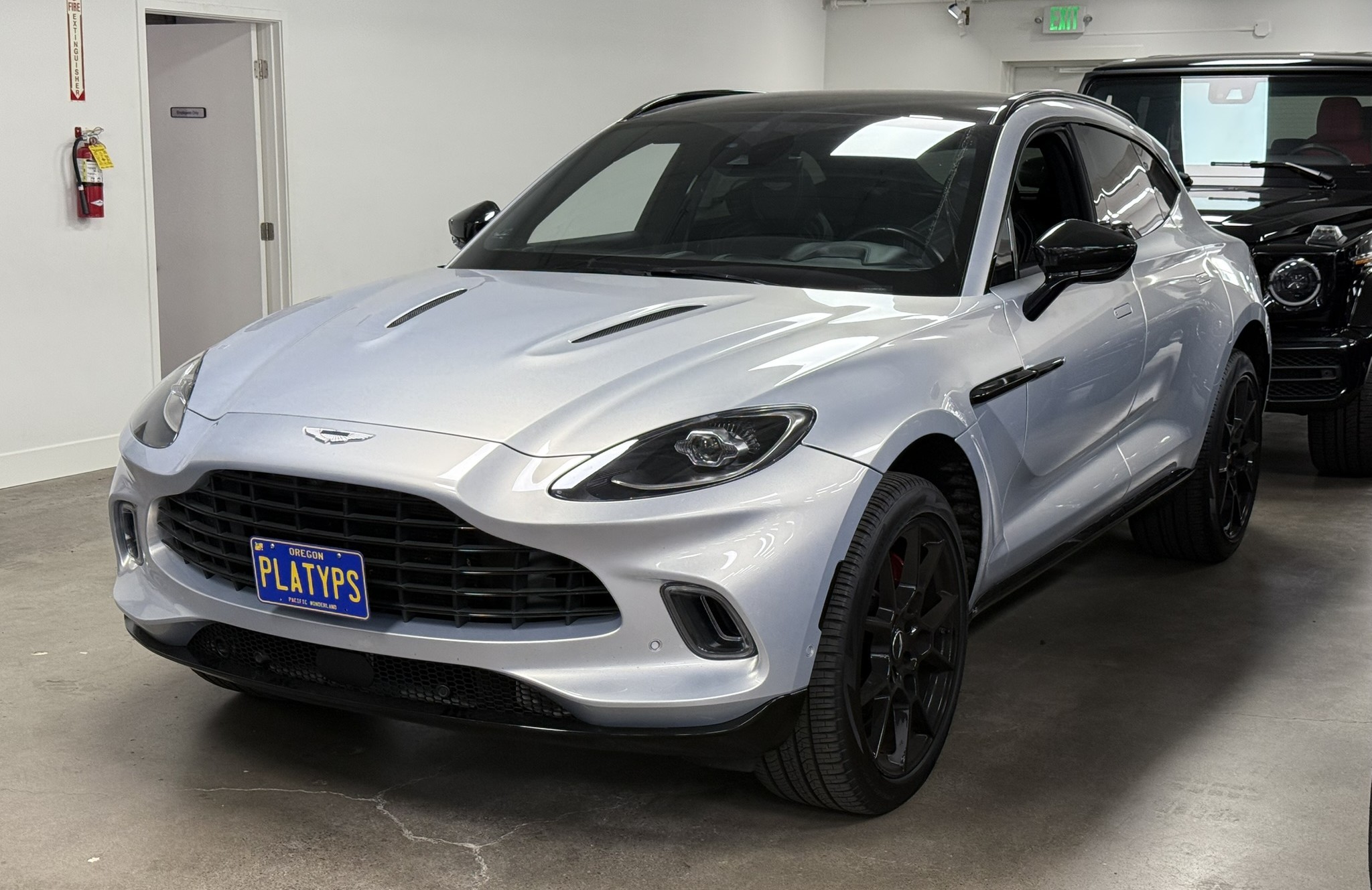 The Platypus License Plate Mount for Aston Martin DBX 2021 to 2024