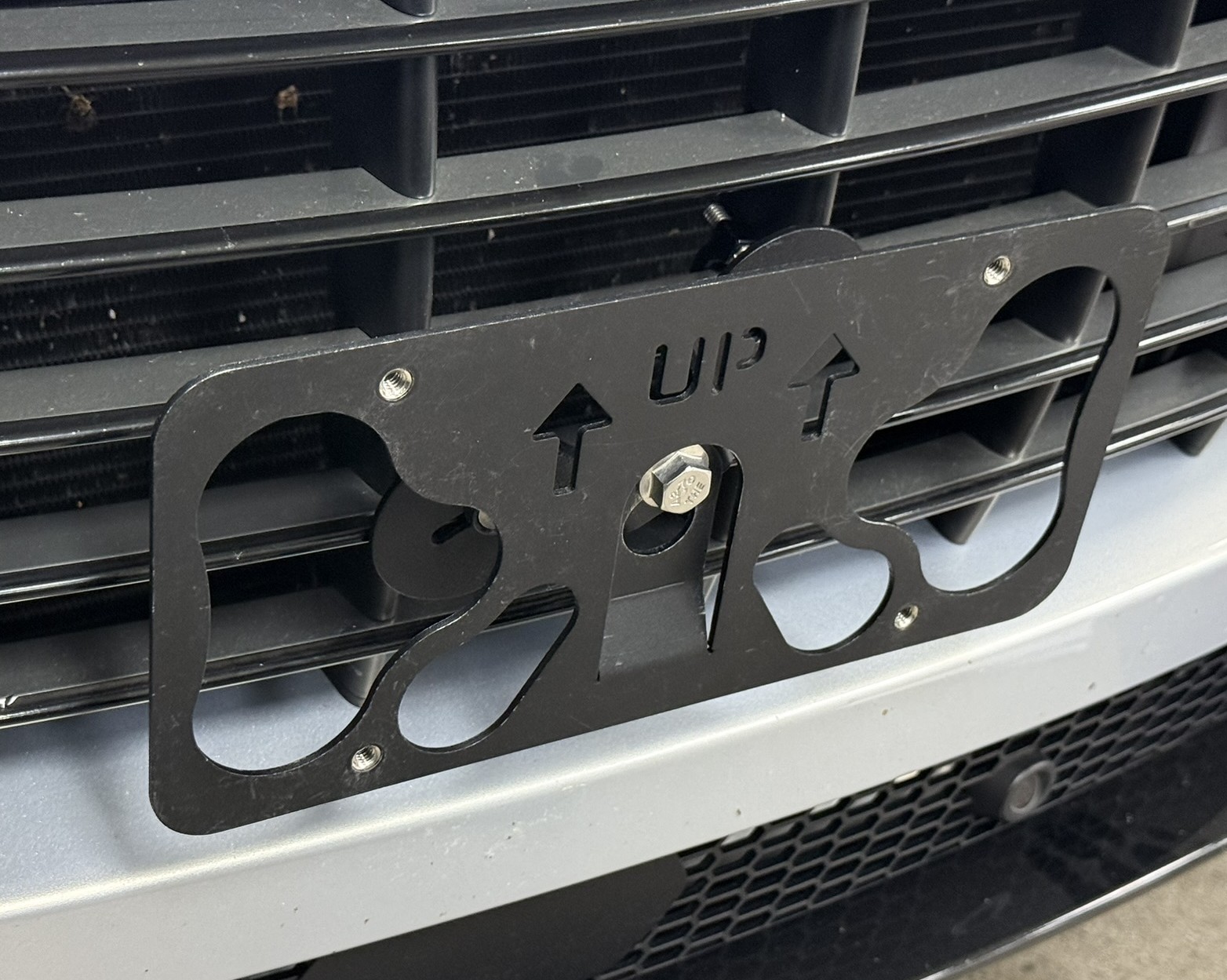 The Platypus License Plate Mount for Aston Martin DBX 2021 to 2024