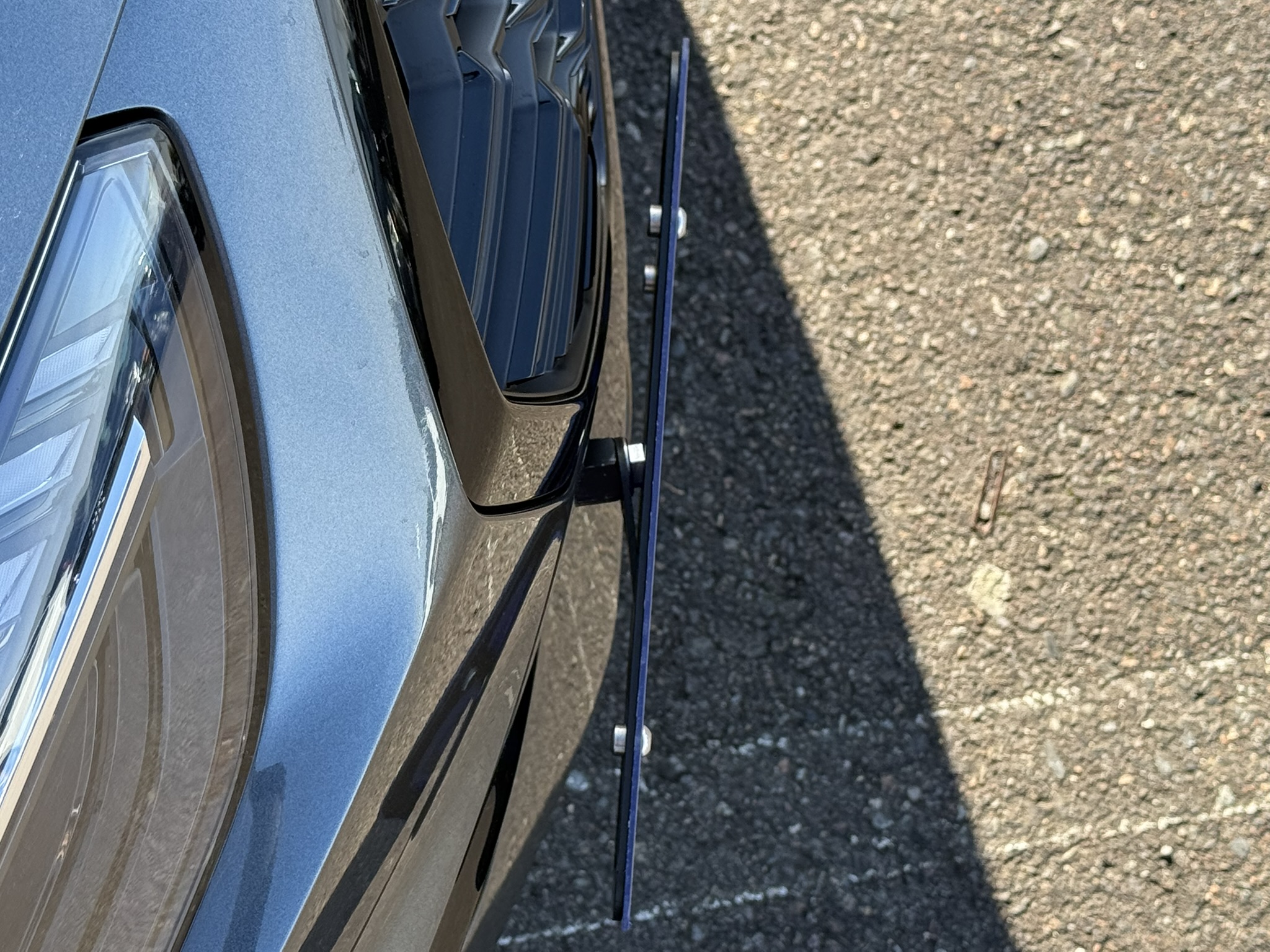 The Platypus License Plate Mount shown on 2nd generation 2025 Audi Q5 