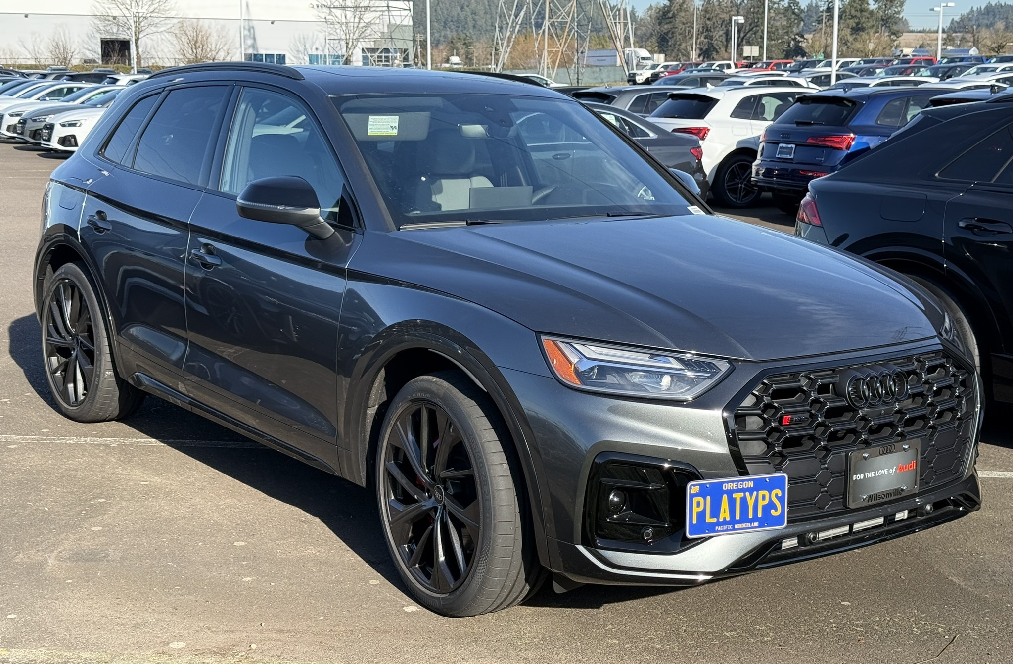 The Platypus License Plate Mount for Audi SQ5 80A 2018 to 2025