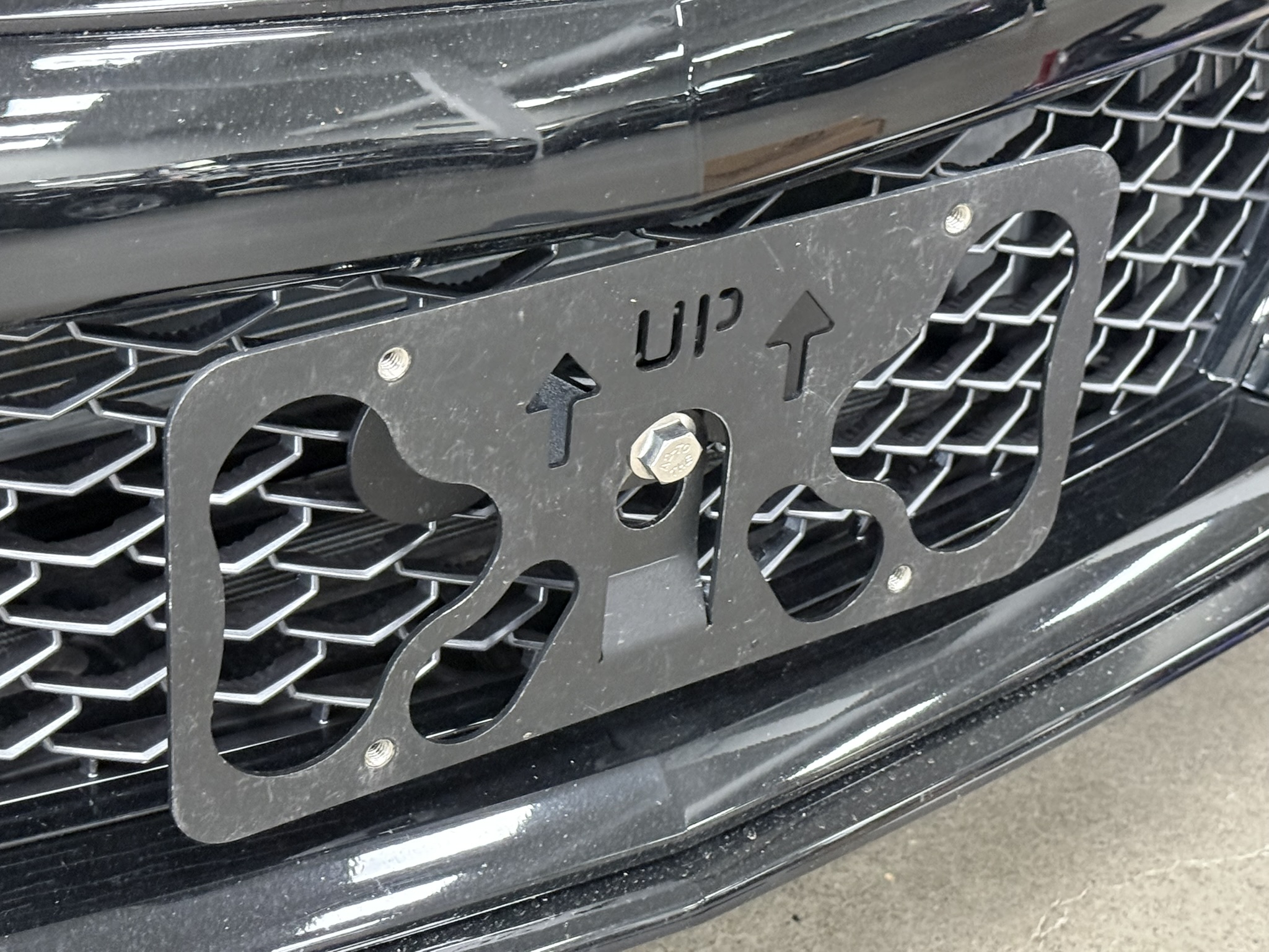 The Platypus License Plate Mount for Cadillac ATS Coupe 2015 to 2019