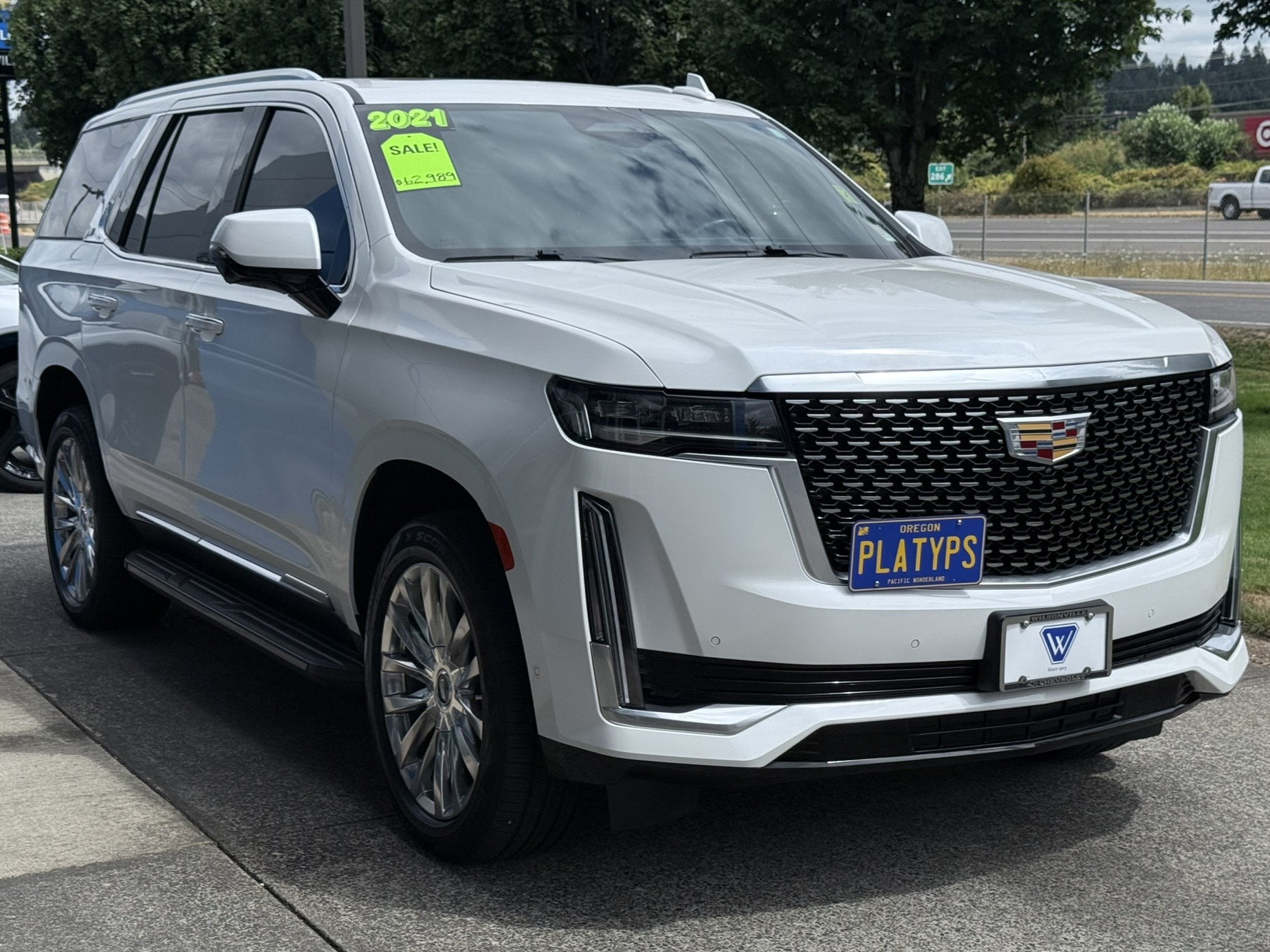 The Platypus License Plate Mount for Cadillac Escalade 5th gen 2021 to 2024