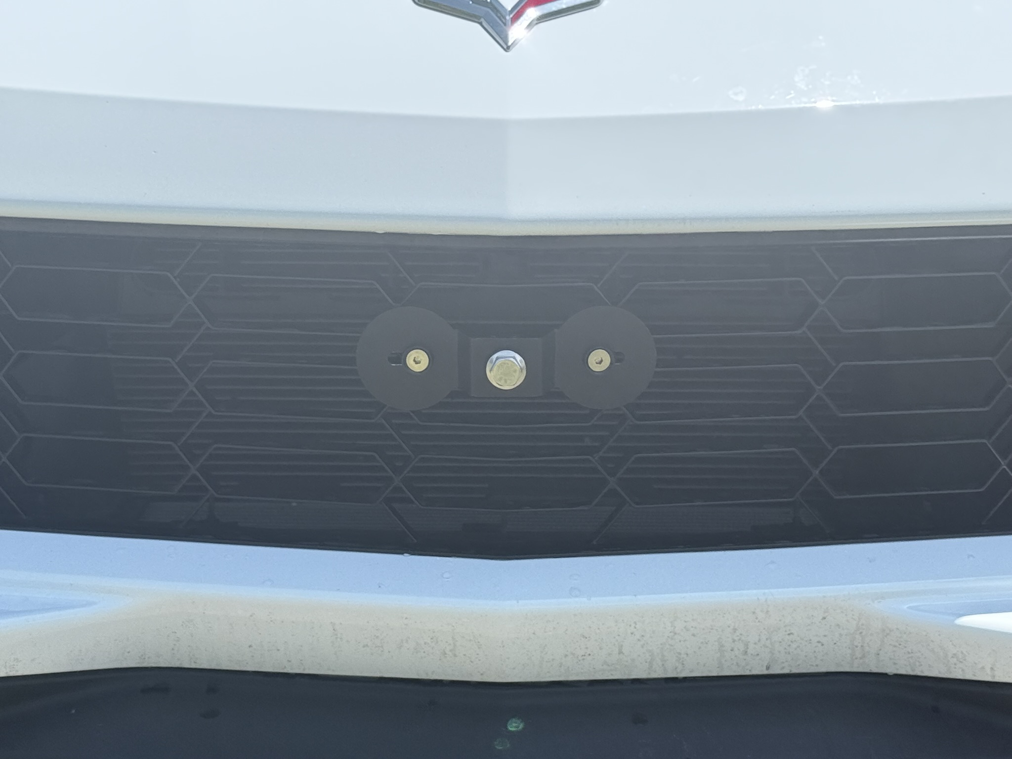 The Platypus License Plate Mount for Chevrolet Corvette 7th gen 2014 to 2019