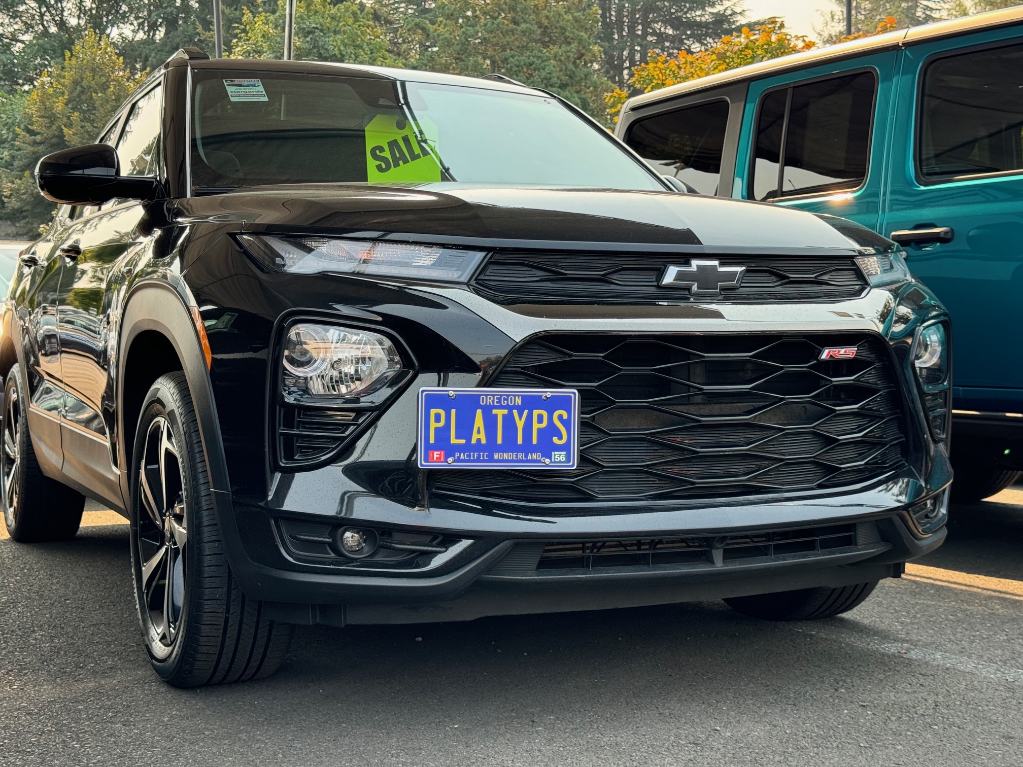 The Platypus License Plate Mount for Chevrolet Trailblazer 2021 to 2025