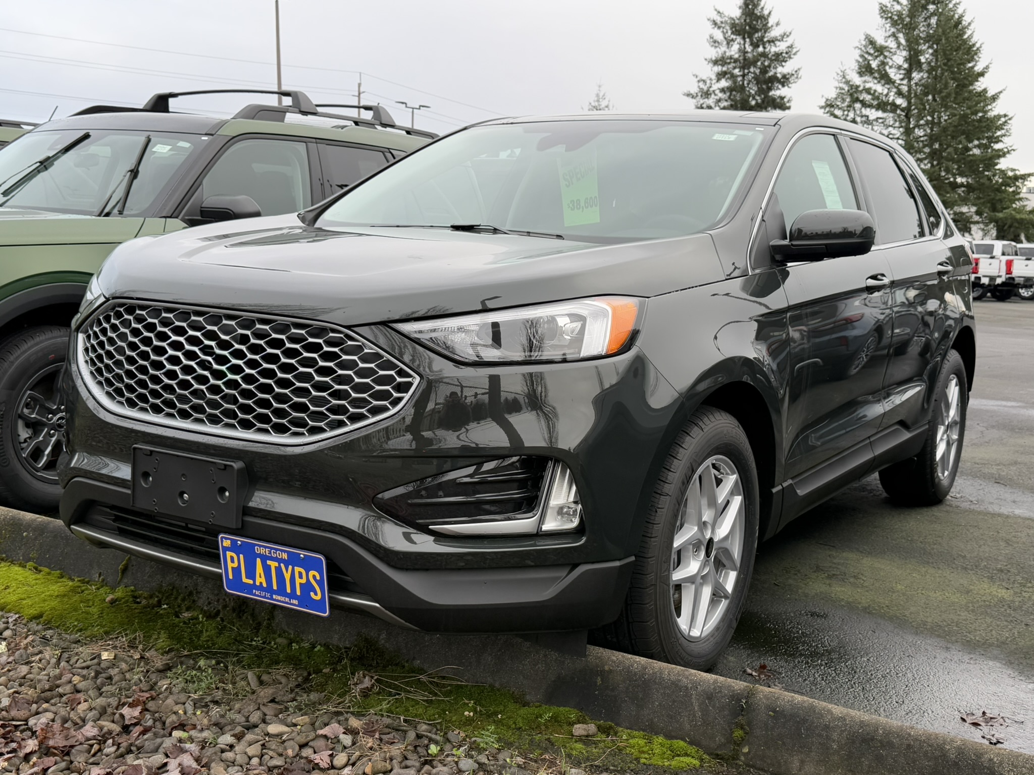 The Platypus License Plate Mount for Ford Edge 2nd gen 2015 to 2024