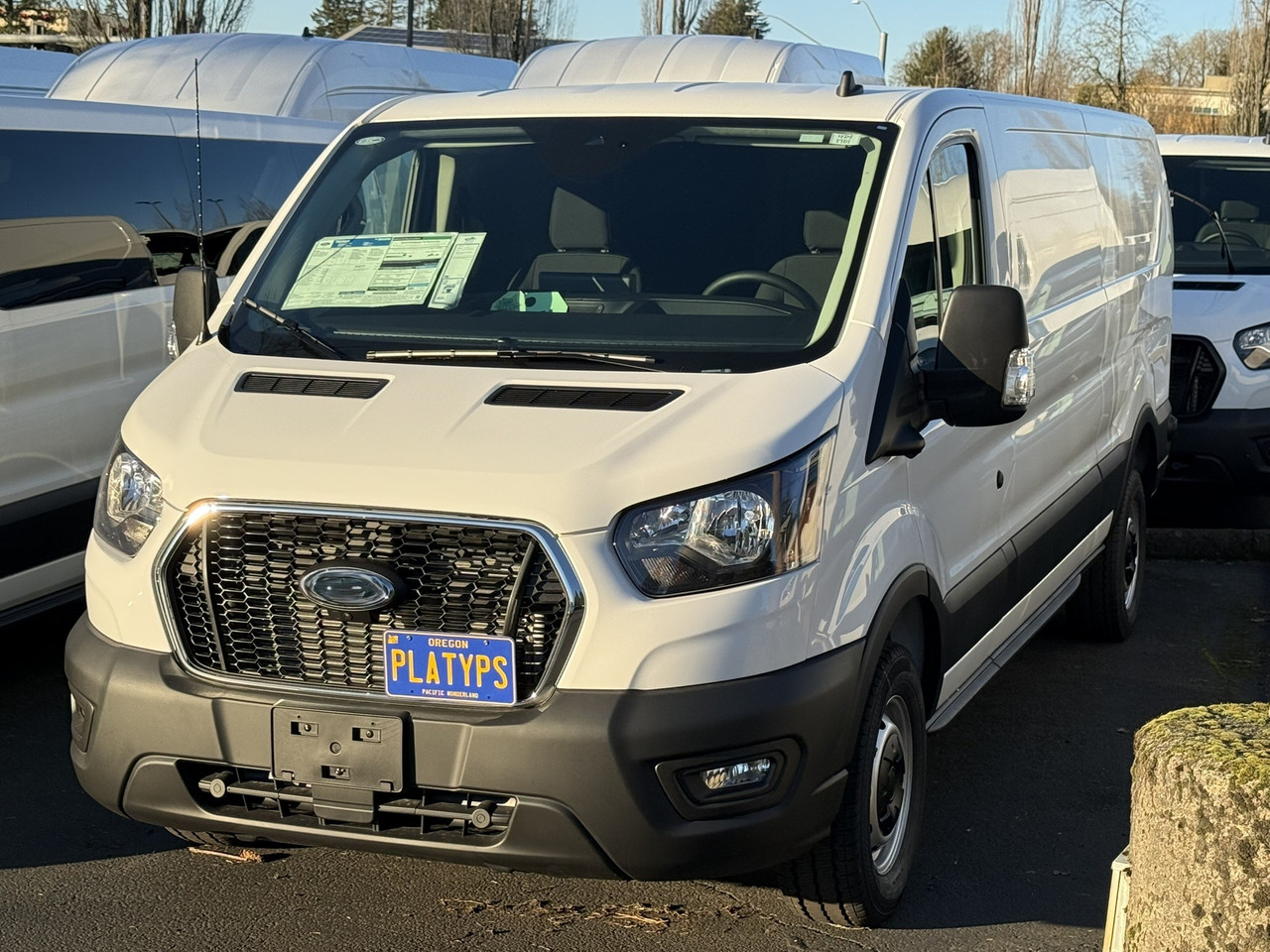 The Platypus License Plate Mount for Ford Transit Passenger Van 2019 to 2024
