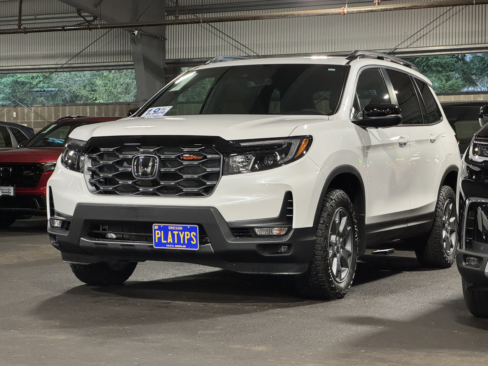 The Platypus License Plate Mount for Honda Passport 3rd gen 2019 to 2025