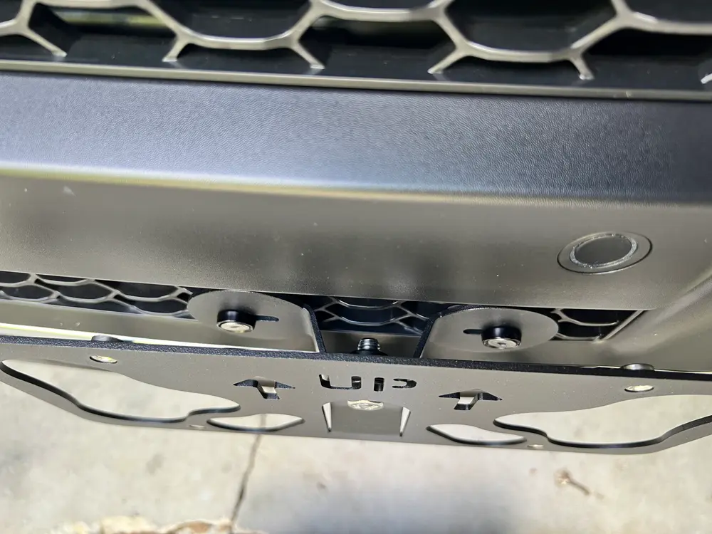 The Platypus License Plate Mount for Jeep Grand Cherokee WK2 2011 to 2024 Base