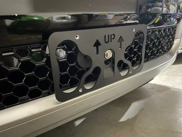 The Platypus License Plate Mount for Jeep Grand Wagoneer WS 2022 to 2024