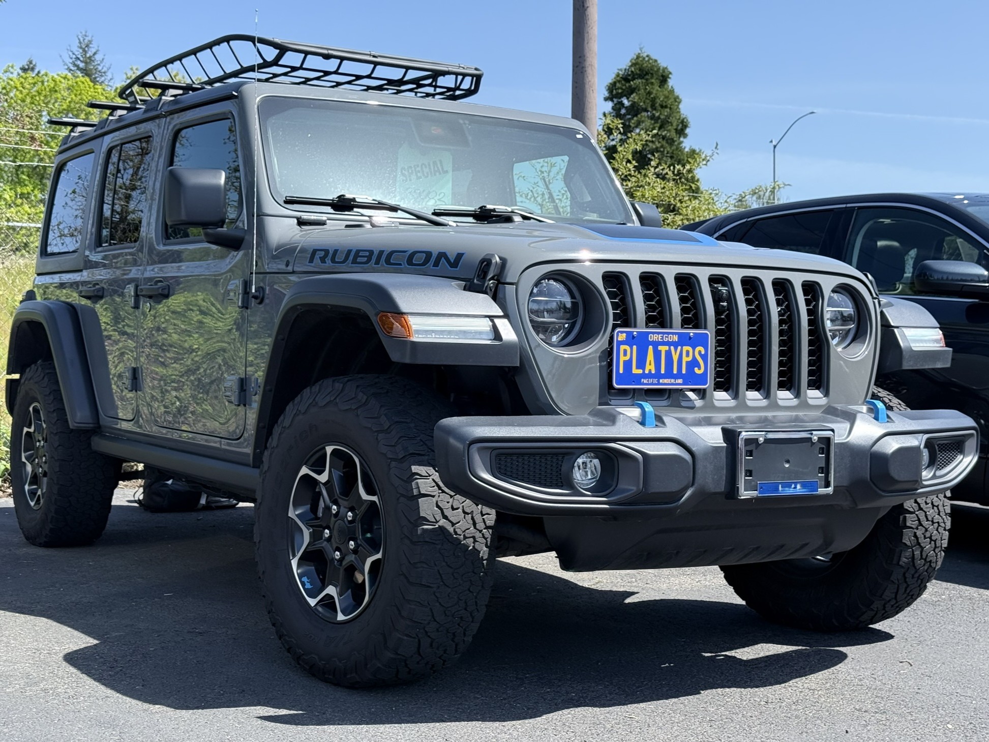 The Platypus License Plate Mount for Jeep Wrangler JL 2018 to 2024