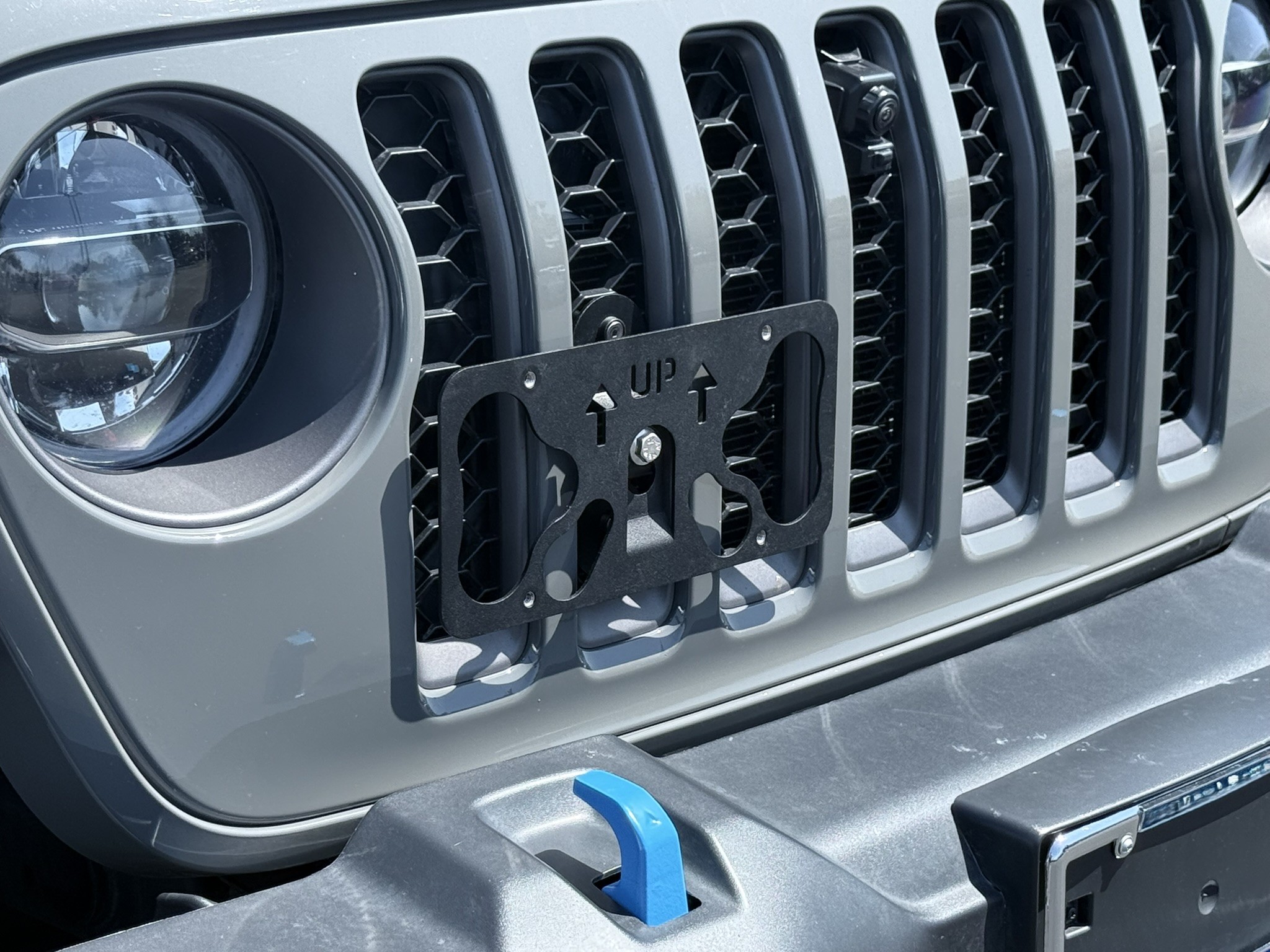 The Platypus License Plate Mount for Jeep Wrangler JL 2018 to 2024