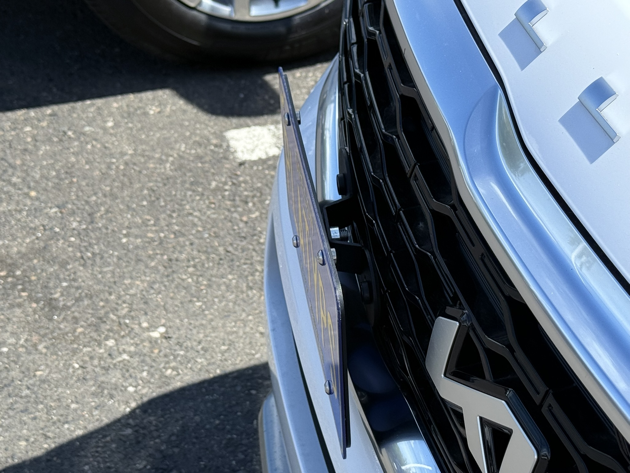 The Platypus License Plate Mount for Kia Telluride 2020 to 2024