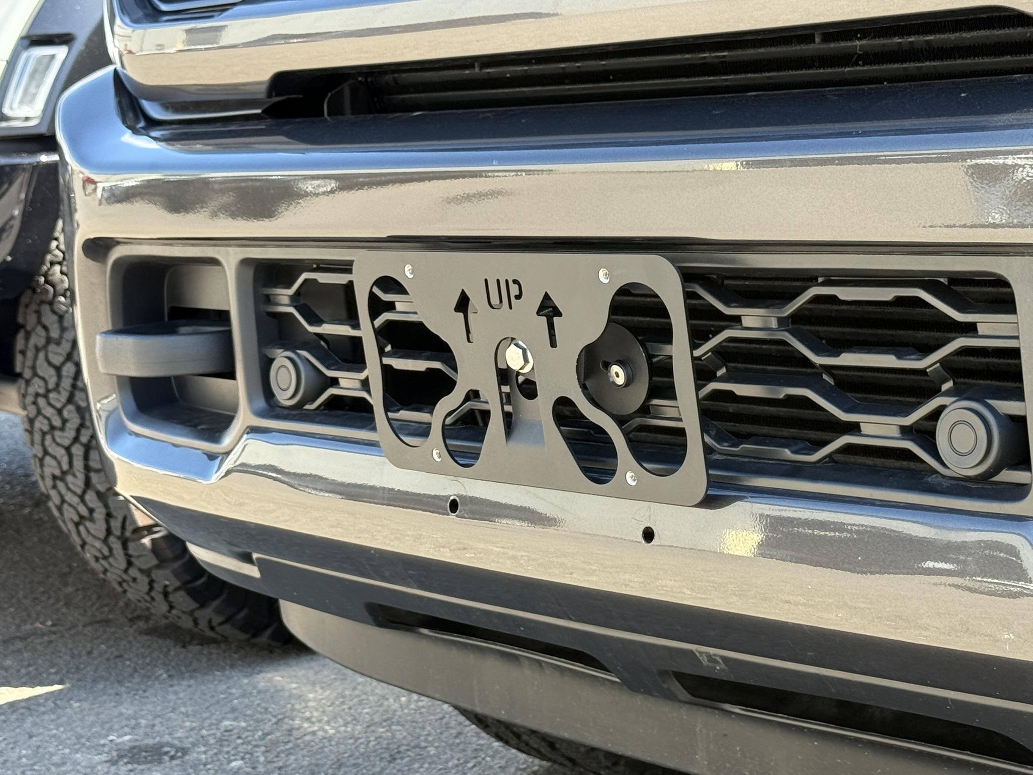 The Platypus License Plate Mount for Ram 3500 5th gen 2019 to 2024