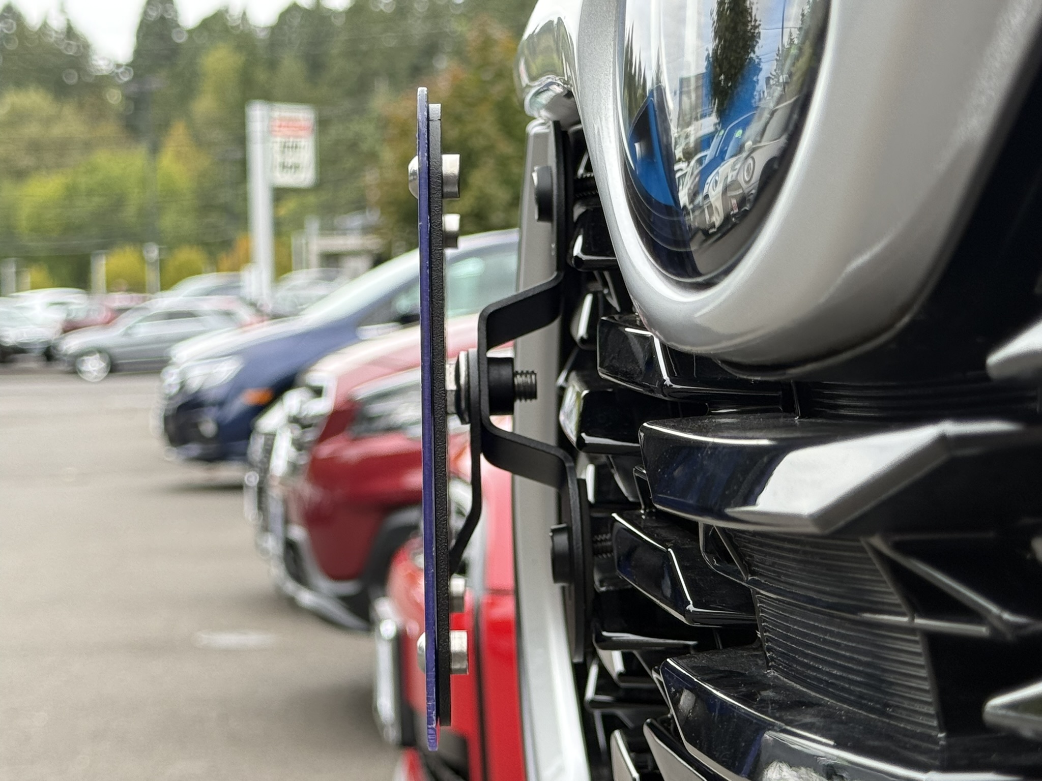 The Platypus License Plate Mount for Toyota Highlander Hybrid 4th gen XU70 2020 to 2025