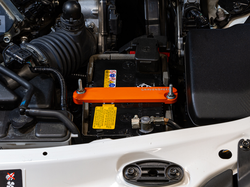 Battery Tie Down for Mazda MX-5 Miata 4th gen ND 2016 to 2023 Orange