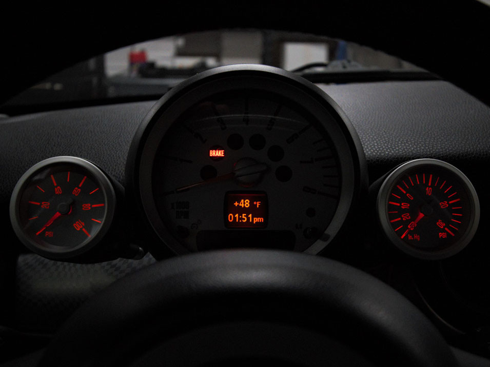 Classic Gauge Kit for MINI Clubman R55 2008 to 2014 R55N LCI 2011-2016 (N16/N18) Boost, Oil Pressure, Water Temp, Volts