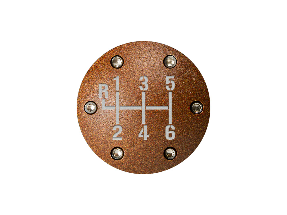 Swappable Shift Knob Cap for All Vehicles Surplus 6-Speed Brown