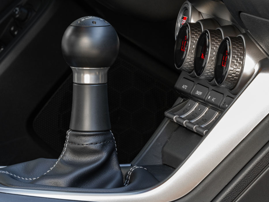 The CravenSpeed Short Shifter for the Toyota GR86 installed in the car.