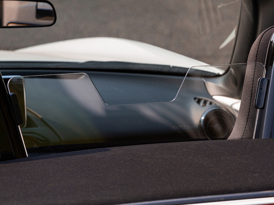 The MX-5 Things Acrylic Wind Deflector installed in a Mazda MX-5 Miata ND