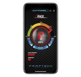 The Race Mode screen in the Shiftpower app