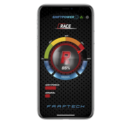 The Race Mode screen in the Shiftpower app