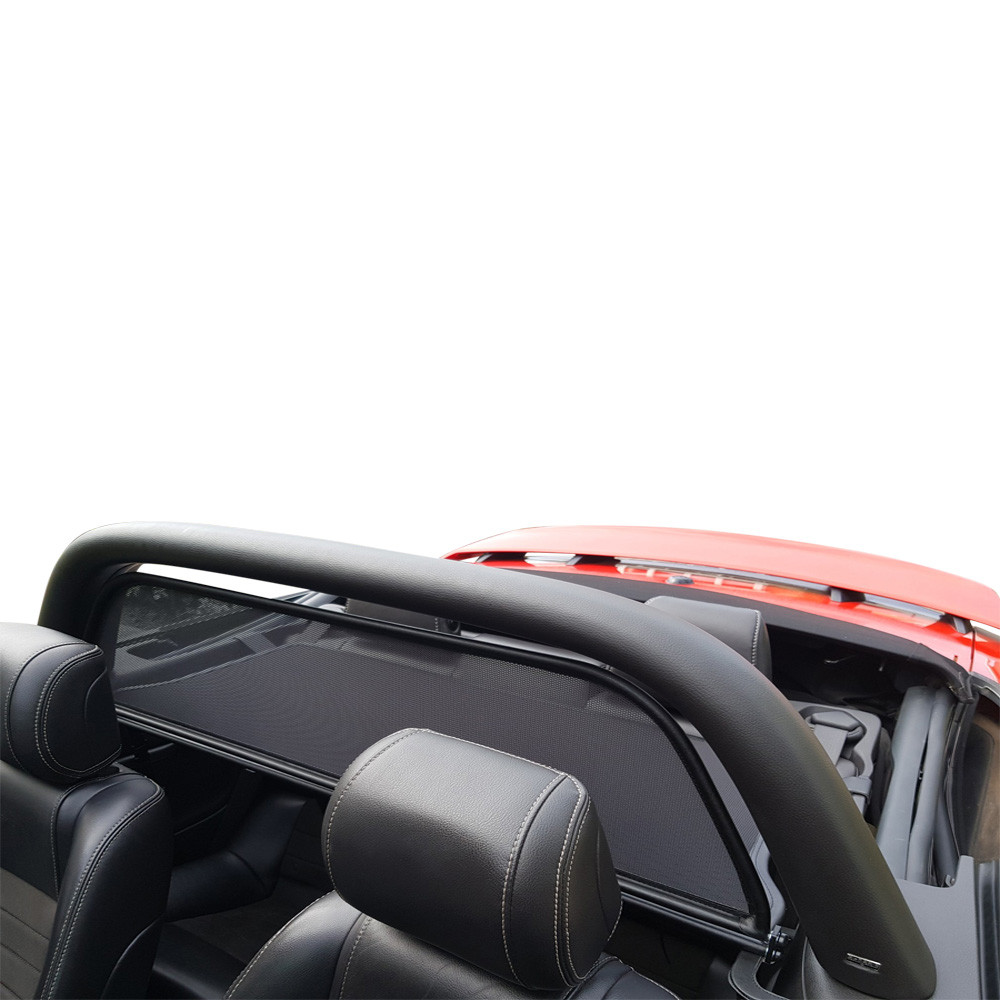 Convertible Wind Deflector for Ford Mustang 6th gen 2015 to 2023 Lightbar, Drilling Required installed on a car