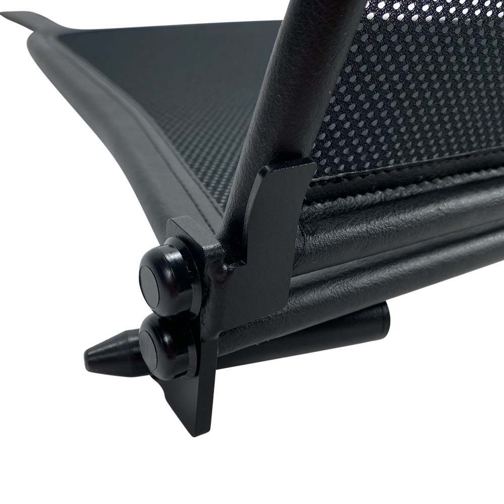 Convertible Wind Deflector for Ford Mustang 6th gen 2015 to 2023 Lightbar, Drilling Required close up of hinge