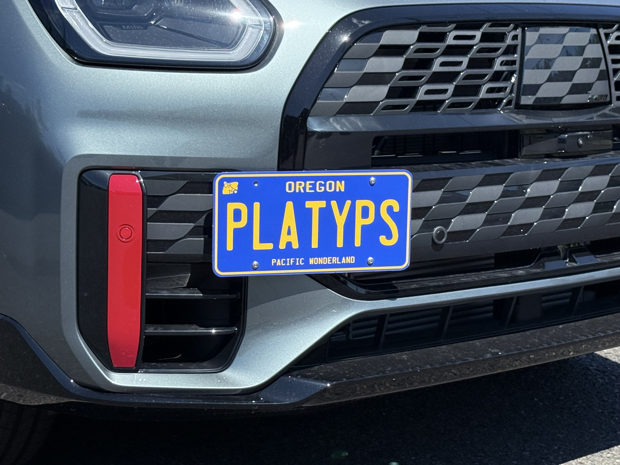 The Platypus License Plate Mount for MINI Countryman U25 2025 to 2025