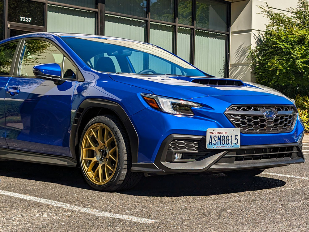 The Platypus License Plate Mount for Subaru WRX VB 2022 to 2024