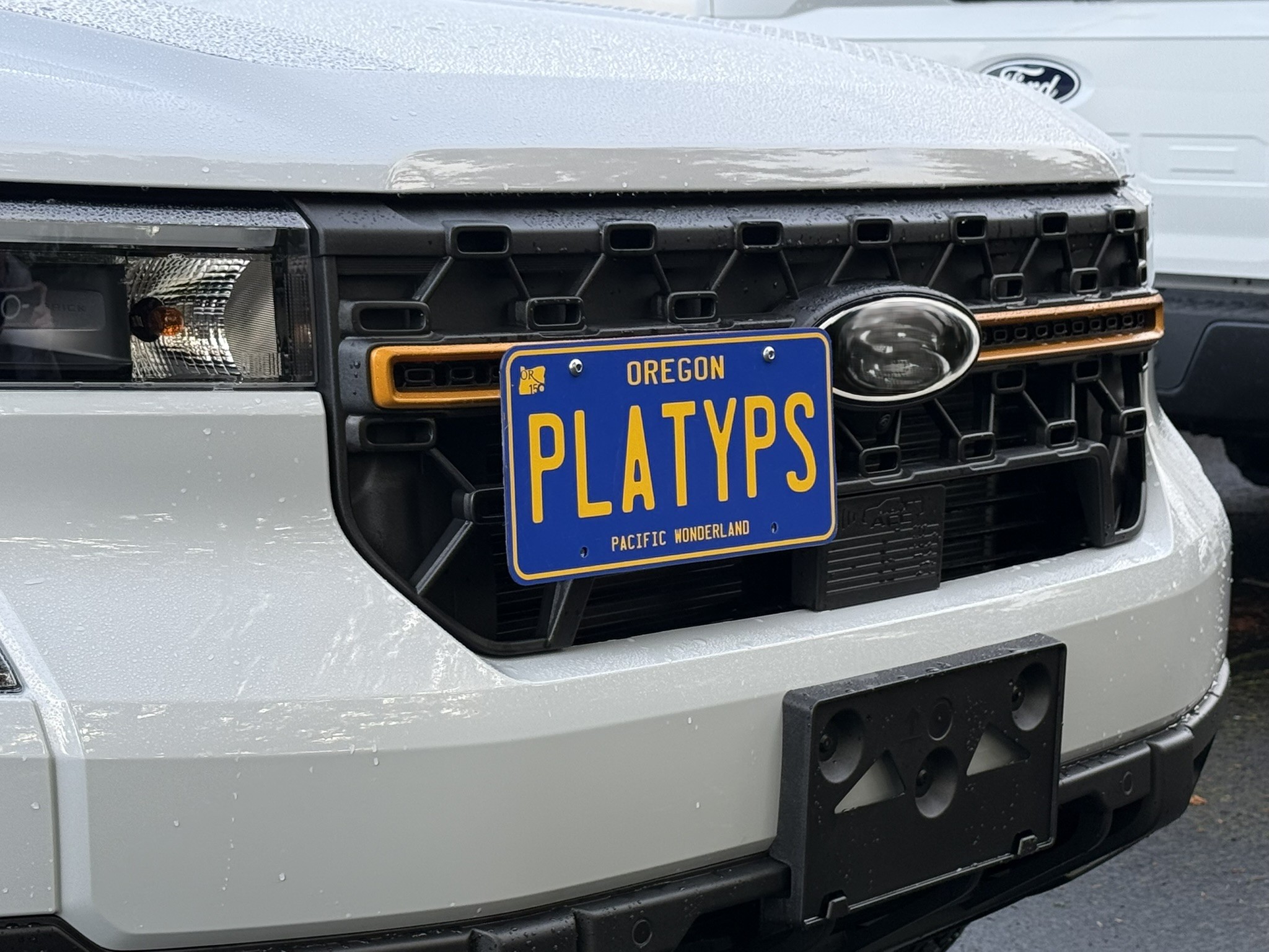 The Platypus License Plate Mount for Ford Maverick 2022 to 2025 2025+ (Facelift) Tremor