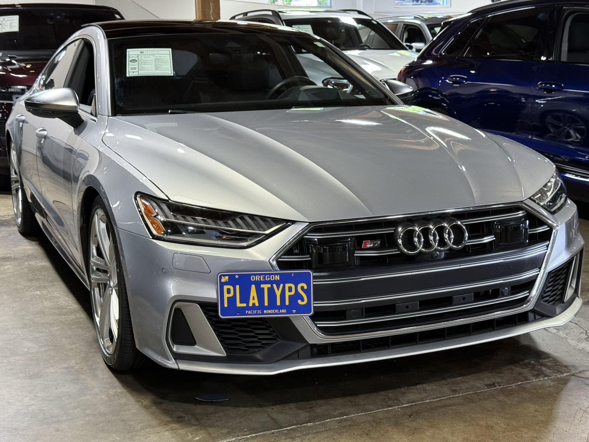 The Platypus License Plate Mount for Audi S7 C8-4K 2019 to 2025