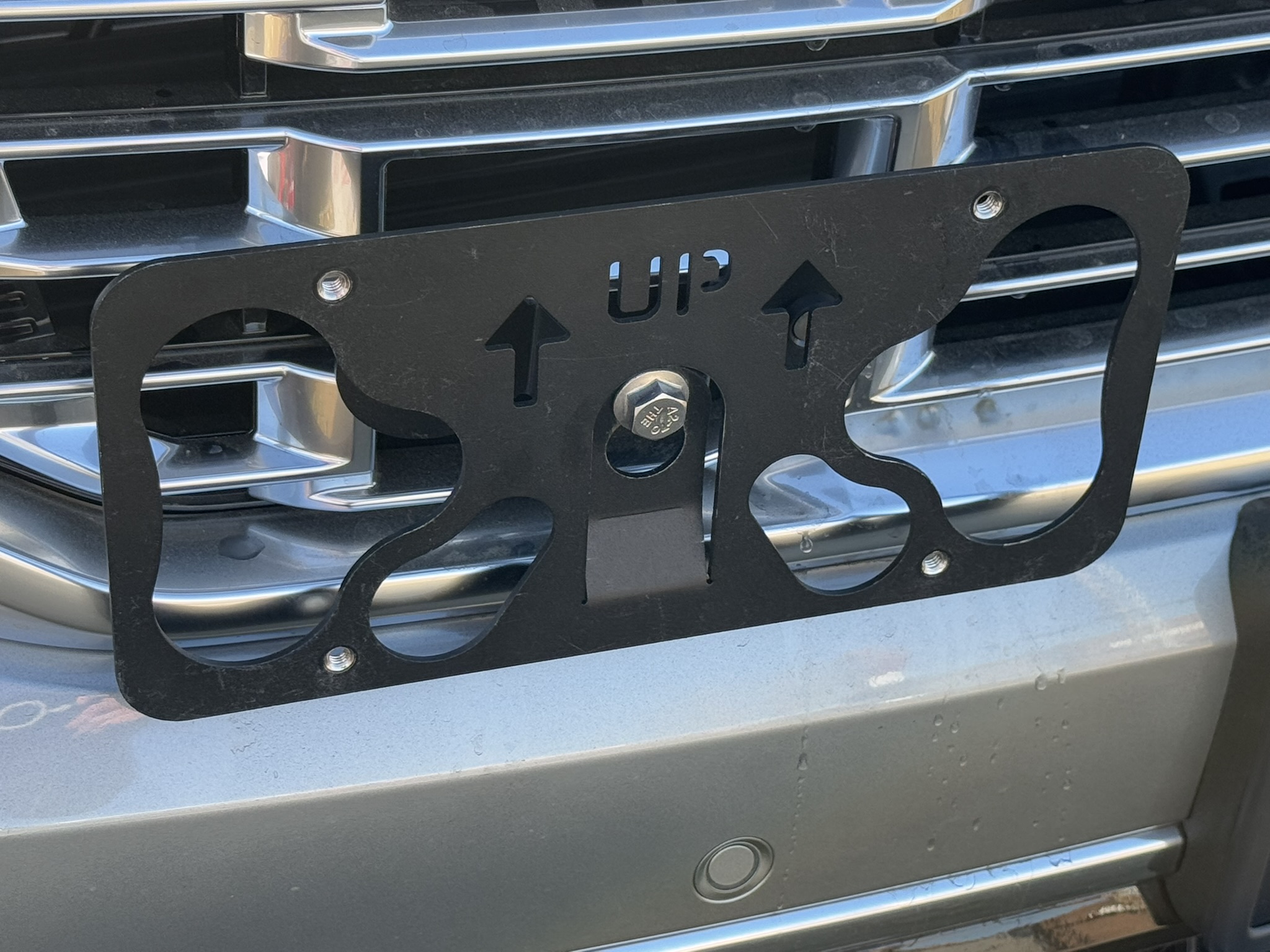 The Platypus License Plate Mount for GMC Yukon 5th gen 2015 to 2025 Refresh (2025+) Denali