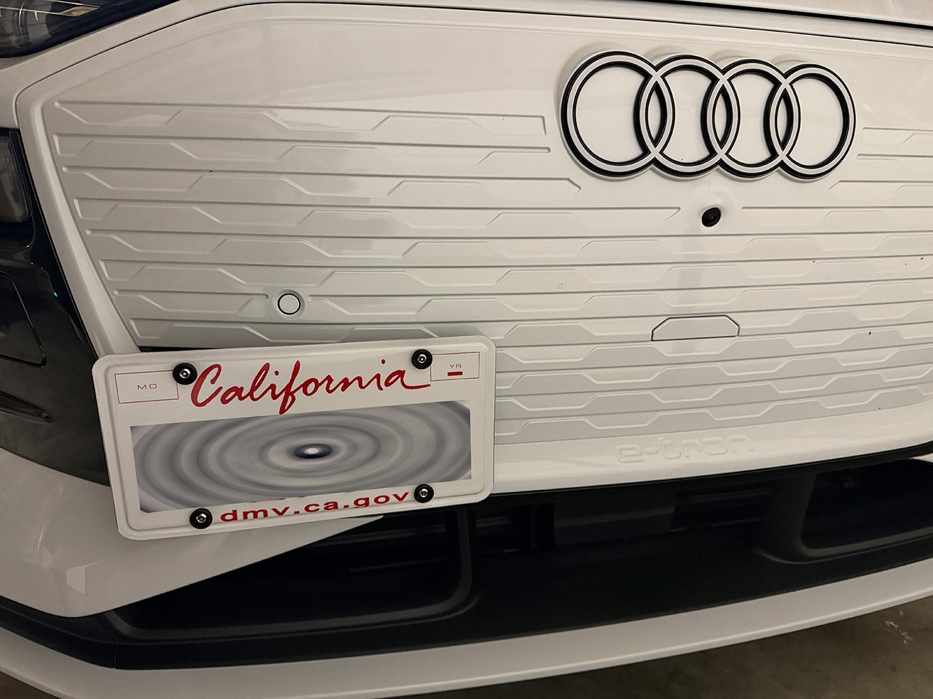 The Platypus License Plate Mount for Audi Q6 e-tron 2025 to 2025