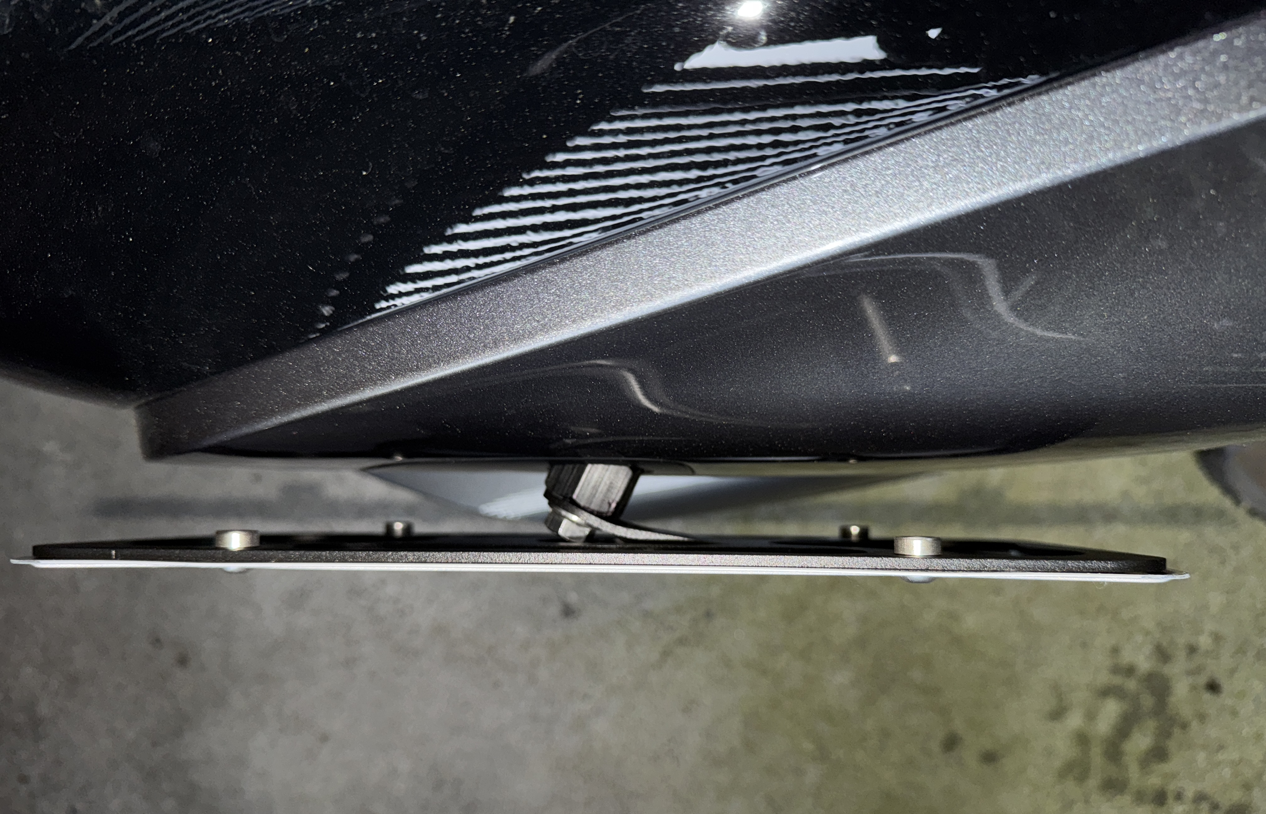 The Platypus License Plate Mount for Nissan LEAF 2nd gen Z31 2018 to 2025 Plus