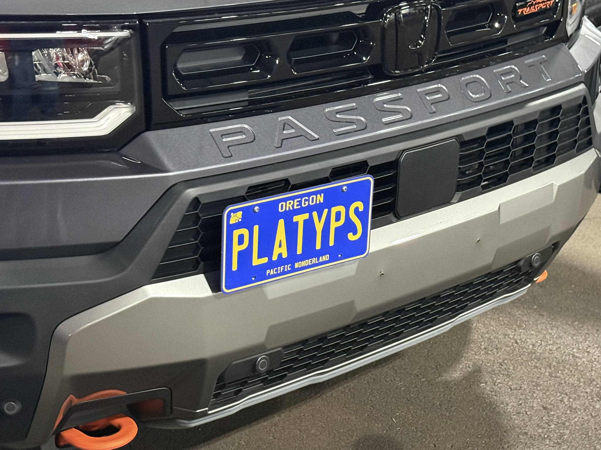 The Platypus License Plate Mount for Honda Passport 4th Gen 2026 to 2026