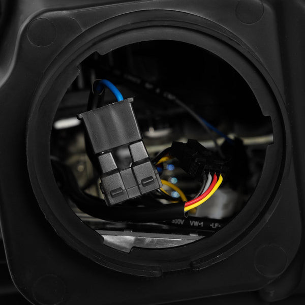 AlphaRex Projection Headlights for Chevrolet Silverado 1500 3rd gen 2014 to 2018 LUXX-Series LED 2016-2018 Black