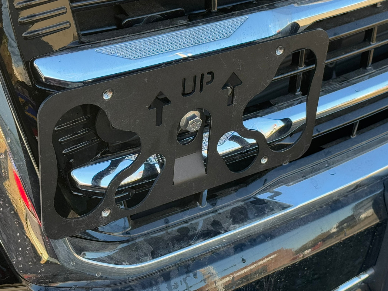 The Platypus License Plate Mount for GMC Acadia 3rd gen 2024 to 2025