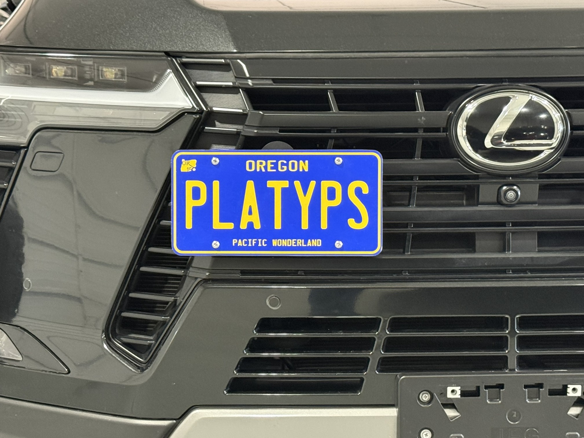 The Platypus License Plate Mount for Lexus GX 3rd gen J250 2024 to 2025