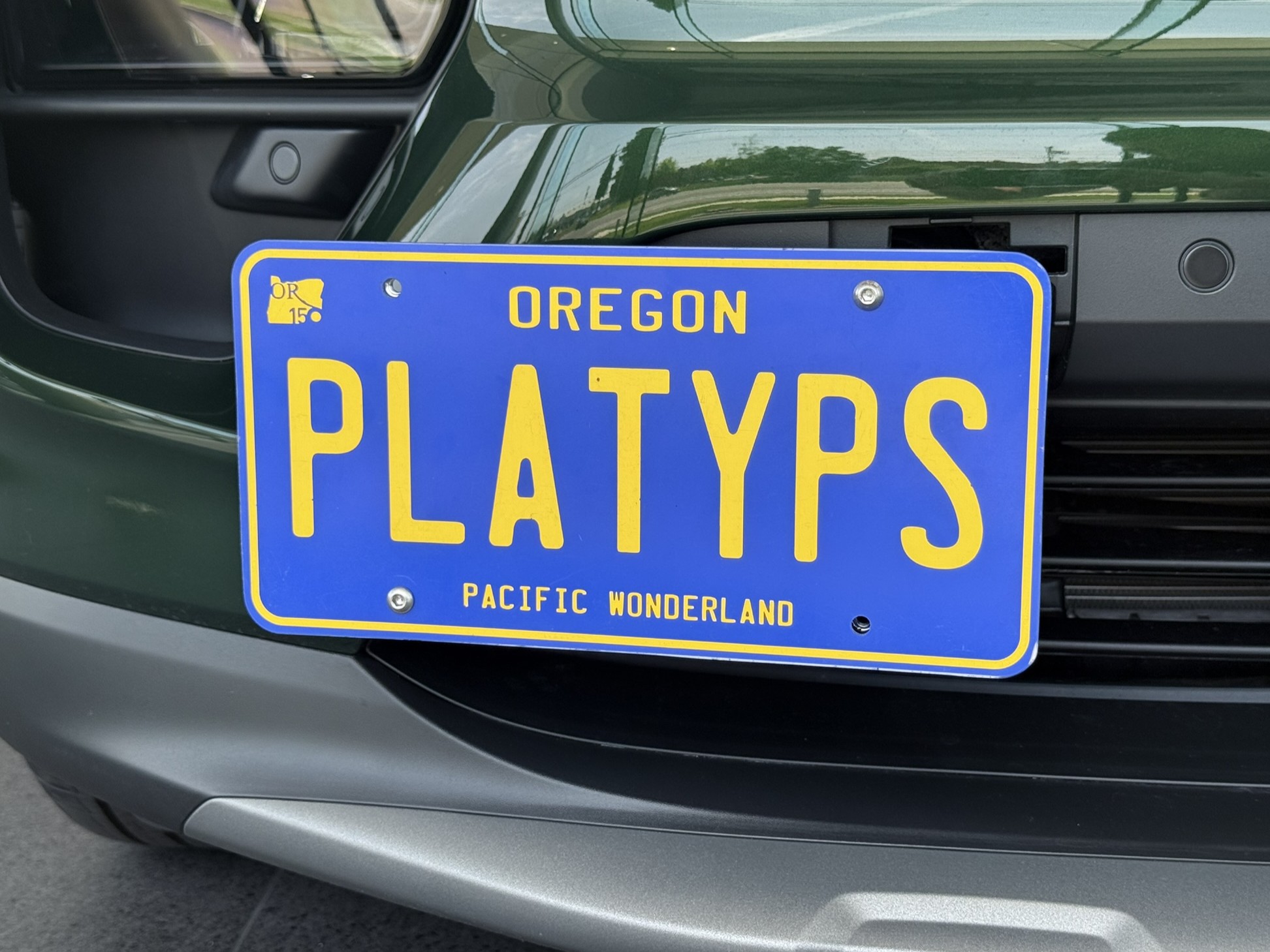The Platypus License Plate Mount for Porsche Macan 2nd gen 2024 to 2026