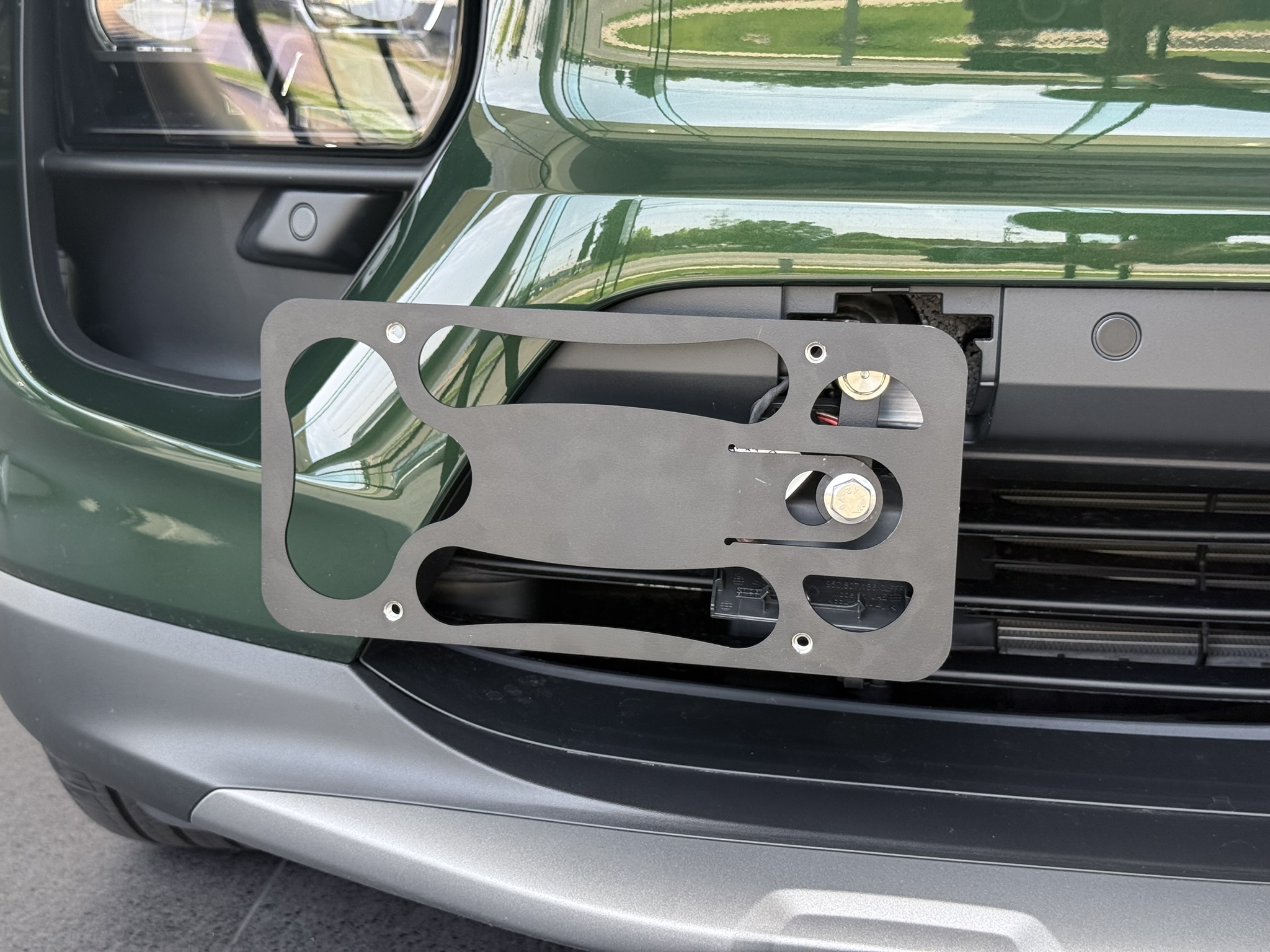 The Platypus License Plate Mount for Porsche Macan 2nd gen 2024 to 2026