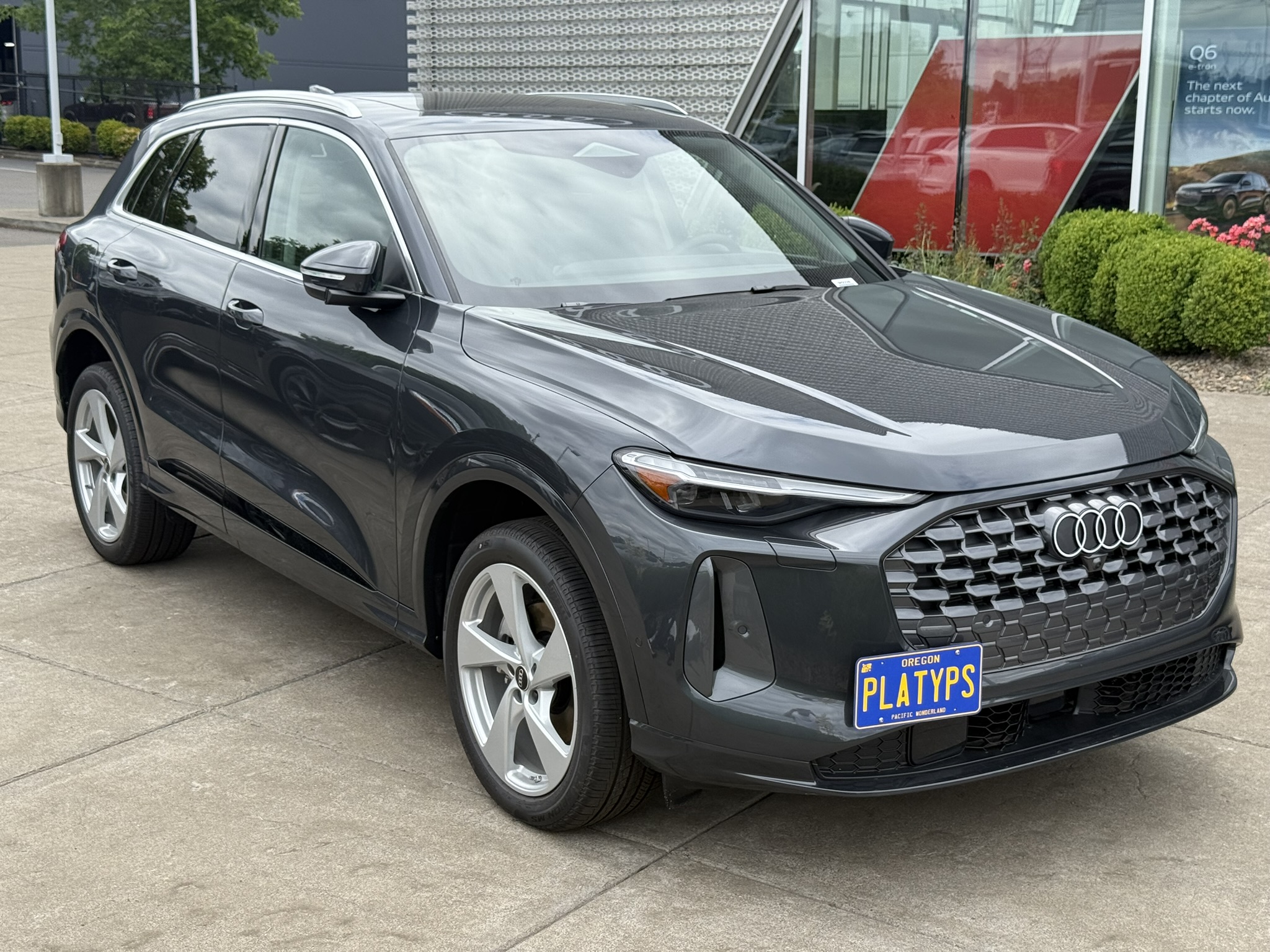 The Platypus License Plate Mount for Audi Q5 3rd gen 2025 to 2026 All New Audi Q5