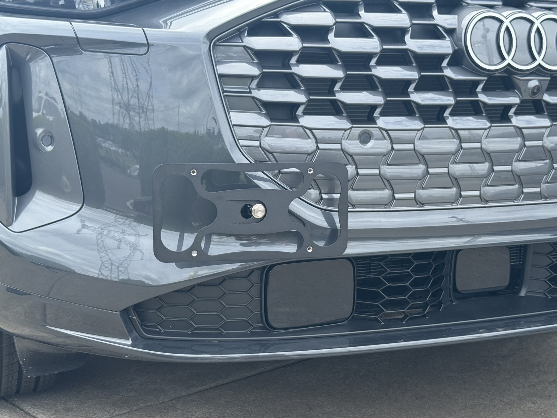 The Platypus License Plate Mount for Audi Q5 3rd gen 2025 to 2026 All New Audi Q5