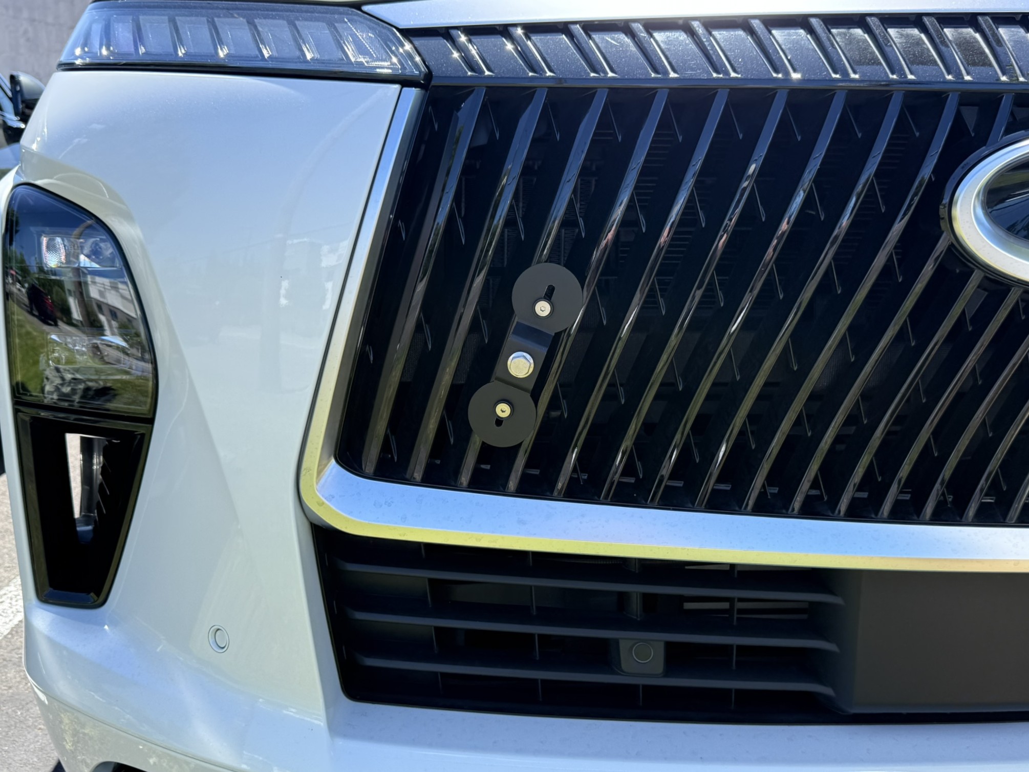 The Platypus License Plate Mount for INFINITI QX80 3rd gen Z63 2025 to 2025